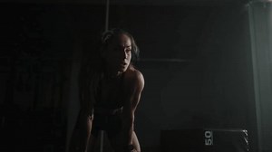 Professional Athlete Woman Breathing Hard After Intense Exercise In Gym, Female Bodybuilder