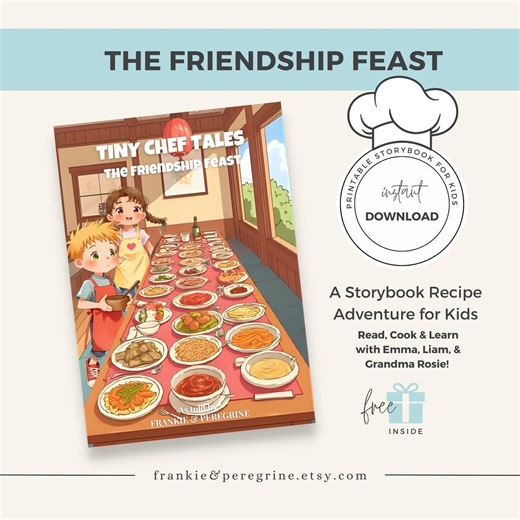 Kids Cooking Storybook: Friendship Feast Recipes (digital Download) - Etsy