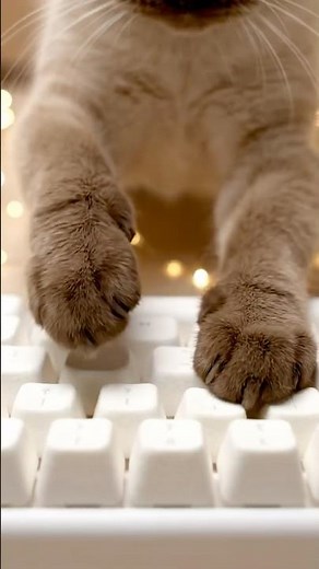 Cat Typing on a Fluffy Marshmallow Keyboard 🐱☁️⌨️ (Ultimate ASMR Satisfying Sounds!)