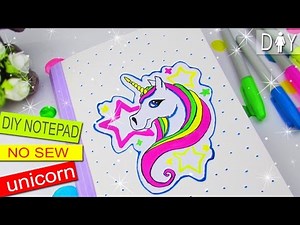 DIY NOTEPAD NO SEW UNICORN