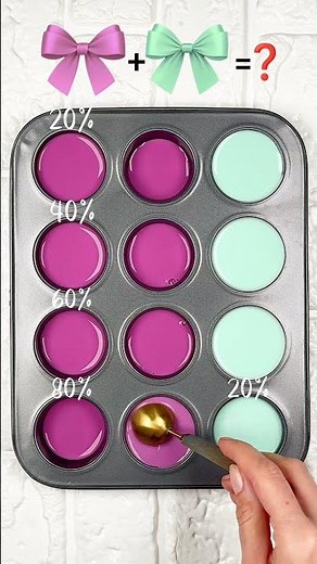 “Purple & Mint Color Mixing in 4 Ratios | Aesthetic Pastel Blend Palette” #colormixing #colormix