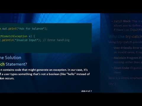 Understanding the try-catch Statement in Java