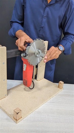 How to make a wood cutter table from an angle grinder