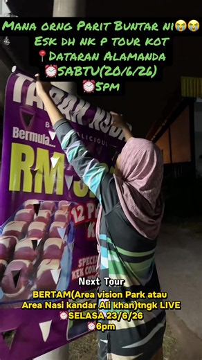 Esok dh nk p parit buntar tp awt mcm xdak smbutan ja ni..xdak ka orng #paritbuntar nk support kak kud4 ni..hmmm#fypシ゚viral #tour