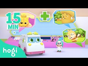 Ninimo is Sick 🤒｜Hogi's Hoispital Play｜Boo Boo Song｜15 min｜Compilation｜Hogi Play｜Hogi Pinkfong