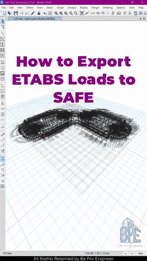 Export ETABS Loads to SAFE for Verification | Be Pro Engineer posted on the topic | LinkedIn