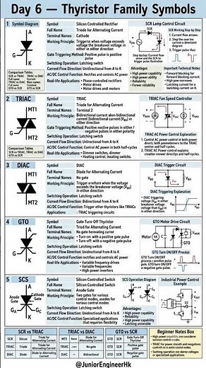 Day 6 l SCR, TRIAC & DIAC Symbols Explained | Electrical Engineering symbol course