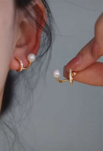 2WAY 上品パールイヤリング✨