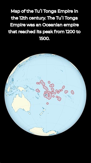 Historify on Instagram: "Map of the Tuʻi Tonga Empire in the 12th century. The Tuʻi Tonga Empire was an Oceanian empire that reached its peak from 1200 to 1500."
