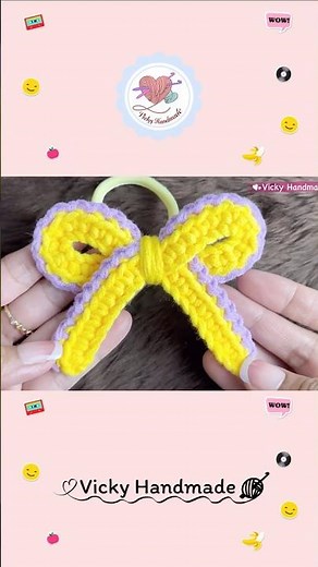 So Easy ‼️Crochet Bow Hair Tie 🎀 / Crochet Bow for Beginners