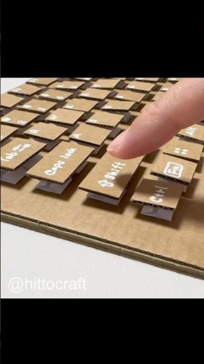 Cardboard Keyboard & Mouse ✨ | Full Tutorial on My Channel #craft #diy #keyboard