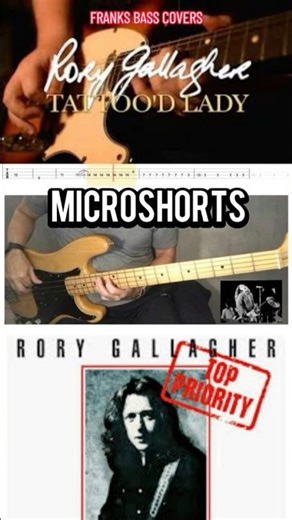 TATTOO'D LADY - RORY GALLAGHER | FRANKS BASS COVERS #microshorts