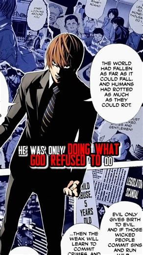 Light Yagami's Actions Weren't About Power #deathnote #anime #animeshorts
