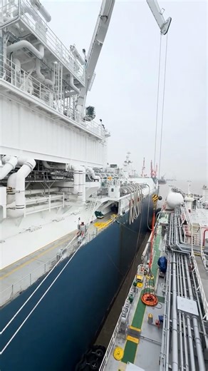 Big FSO Ship in Port ⚓ | STS Operation Risky Scene 🚢🌊#ship #marinemystery #marineservices #ocean