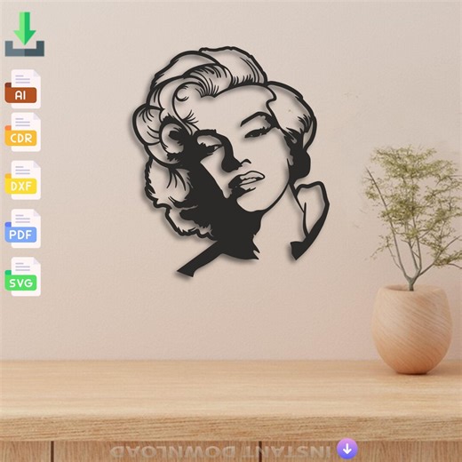 Marilyn Monroe Pop Art Portrait SVG – Laser Cut Vector Design (digital Download) - Etsy