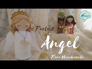 Parte 1 de 3 Ángel para nacimiento Tejido a Crochet Amigurumi Tutorial Paso A Paso