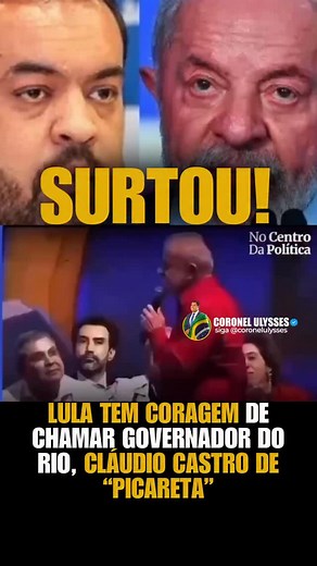 128K views · 1.4K reactions | Siga @CoronelUlysses  Lula tem a ousadia de chamar o governador do Rio de “picareta” — enquanto o crime organizado toma conta do país.  | Coronel Ulysses | Facebook