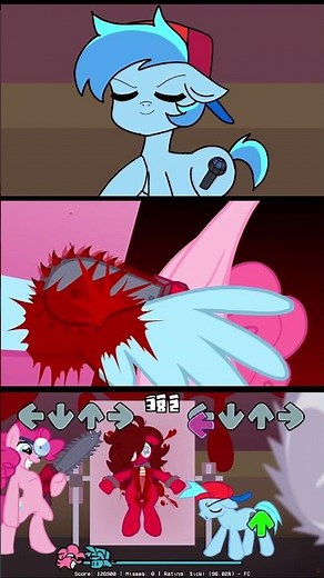 Pinkie Pie Wants kill Bf,Gf and Little Pony - FNF Cupcake mods #shortsviral #fnf #cupcake