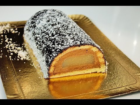 BUCHE CHOCO-POIRE + GLAÇAGE MIROIR