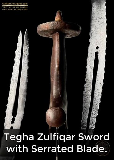 Tegha Zulfiqar Sword with Rare Serrated Blade Legendary 18th–19th Century #sword