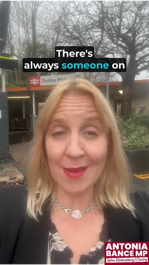 I know local people will be aware of recent incidents at local train stations. I recently met Network Rail and West Midlands Railway and they are taking action to make sure our stations are safer. If you ever need someone to talk to, please call Samaritans on 116 123. | Antonia Bance MP for Tipton, Wednesbury and Coseley