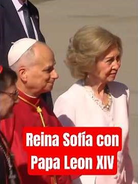 Queen Sofía meets Pope Leo XIV #queensofia #royalhouse #royalfamily #queenletizia