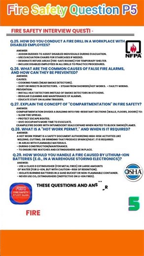 fire safety interview || Fire Safety Interview Questions Answers.P 5