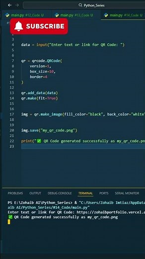 Create QR Code in Python in 30 Seconds 🔥 Python Automation