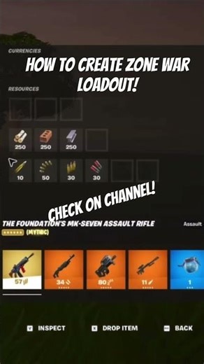 How to Create Zone War Loadout, check tutorial on channel! #fortnite #gaming #fortniteclips