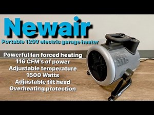 NewAir Portable 120v Electric Garage Heater Perfect for Homes and RV’s NGH170GA00 - Product Review