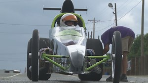 Beauty queen trades in crowns to become drag racer