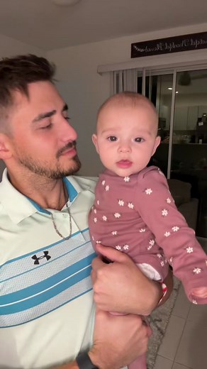 Italian Baby Talking to Dad with Hands