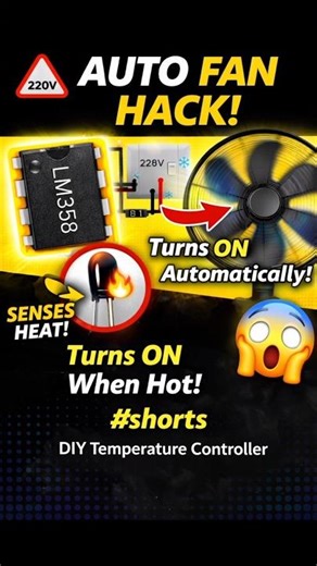 Automatic Fan Temperature Controller #diyelectronics #diytech #electrician #diy #12vcharger