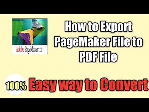How To Export PageMaker File Into PDF File | Follow Above Steps