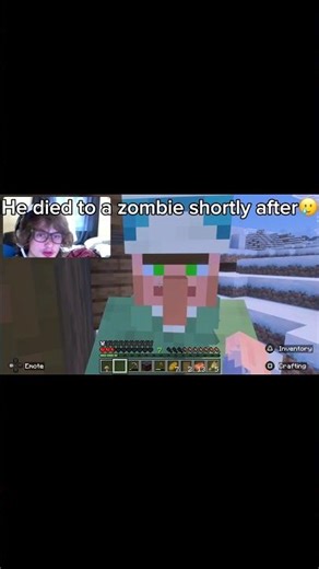 Saddest moment in gaming history😞 #funny #gaming #snoodle #minecraft