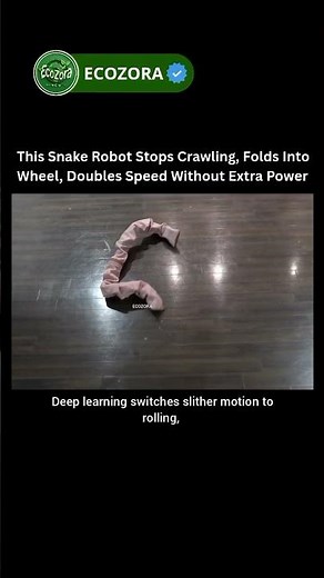 AI Snake Robot Turns Into Rolling Wheel 🤖 #robotics #ai #innovation #technology