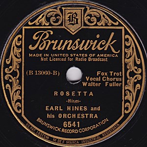 Earl Hines And His Orchestra - Rosetta / Cavernism