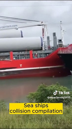 You must have seen car accidents many times, Look at the accidents of ships today.🛳️🚢#Cargo #Ship #Sea