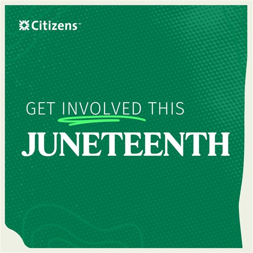 At Citizens, we honor Juneteenth by reflecting on our history and continuing to advocate for a diverse, equitable and inclusive society. The historical legacy of Juneteenth has always been important and today, it also highlights the importance of education and recognition of the many achievements of African Americans. Take action and consider ways to get involved in your community. http://spr.ly/6186O4EGG | Citizens