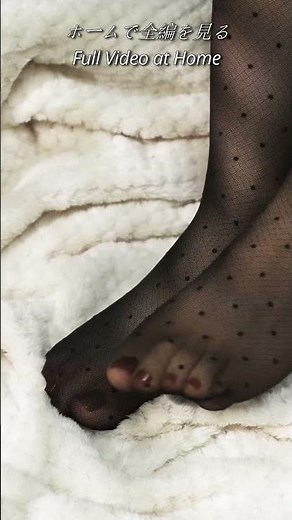 4K ASMR | 黒ドット柄パンスト着用感・ルックブック｜Black Polka Dot Pantyhose Try-on & Sounds #foot #nylon #blackstockings