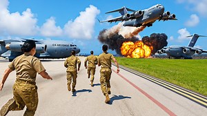 Stunning Moment_ US Air Force C-17 Pilot and Crew Executes Full-Speed Emergency Takeoff | Elon Video