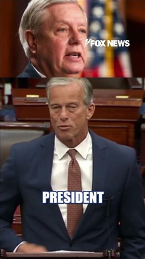 Sen Majority Leader Thune chokes up in tribute to Lindsey Graham #shorts #foxnews #news #us