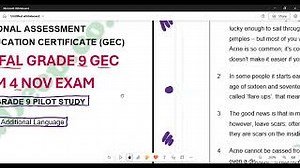 English Fal Grade 9 Gec Term 4 November 2023 Mp3 & Mp4 Download