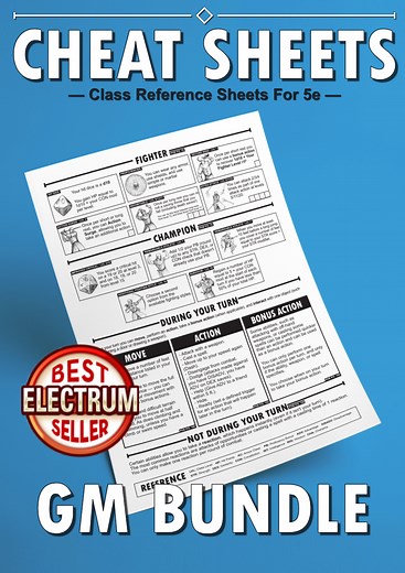 Class Cheat Sheets for 5e (GM Bundle) - Icarus Games | DriveThruRPG