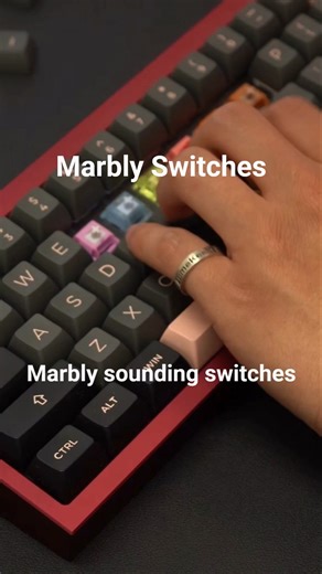 Marbly sounding switches #mechanicalkeyboard #keebs #customkeyboard #mechkeys