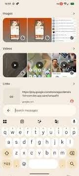 Google Messages' redesigned Search experience in action
