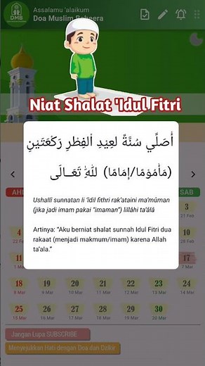 NIAT SHOLAT IDUL FITRI 1447 H 2026