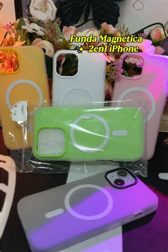 Le pones la funda a tu iPhone y queda chida 😍 #fundamagnetica #cascaraiphone #2en1 #fundalujo #coloresdedulce