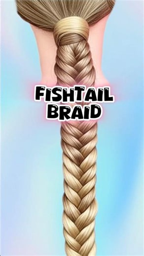 🐠 Easy Fishtail Braid in 10 S🐠#hairtutorial #howto #braids #shorts