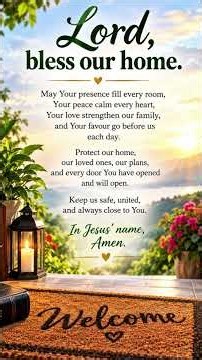 Lord bless our home!